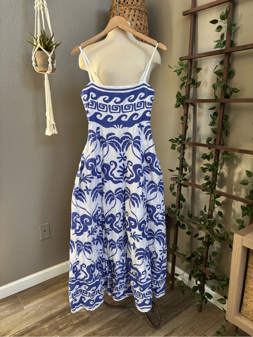 ▪️Beach Riot Rianne Mediterranean Print Maxi Dress Greece Vacation Resort Dress - Picture 5 of 10